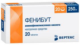 Фенибут: инструкция по применению в Аптека Классика