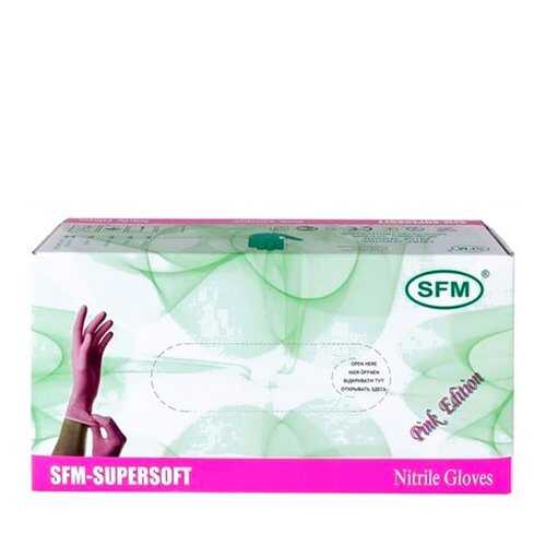 Перчатки нитриловые нестерильные SFM Hospital Products SUPERSOFT L розовые 100 пар в Аптека Классика