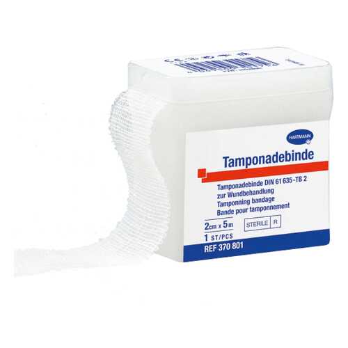 Бинт тампонадный Tamponadebinden steril стерильный для небольших полостей, 5 м х2 см в Аптека Классика