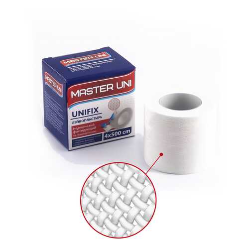 Пластырь Master Uni Unifix фиксирующий на тканевой основе 4 х 500 см в Аптека Классика