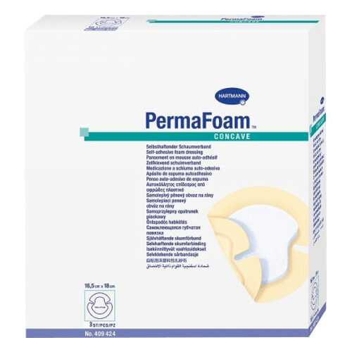 Повязка Permafoam concave на пятки и локти губчатая самоклеящаяся 16,5 х 18 см 3 шт. в Аптека Классика