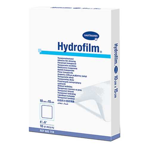Самофиксирующаяся повязка HARTMANN Hydrofilm прозрачная 10 см х 15 см 10 шт. в Аптека Классика