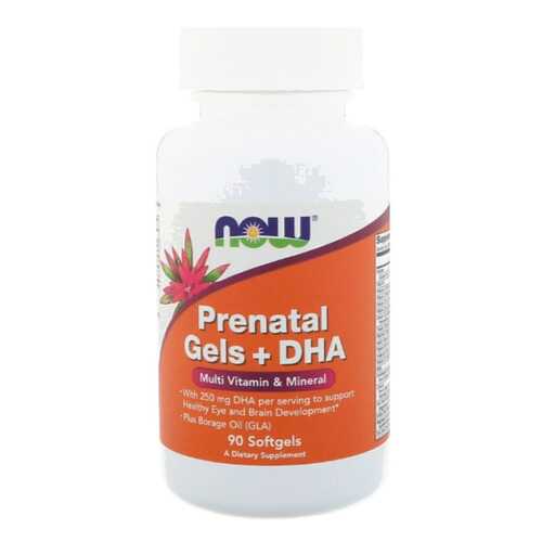 NOW Prenatal Gels + DHA, 90 капсул в Аптека Классика