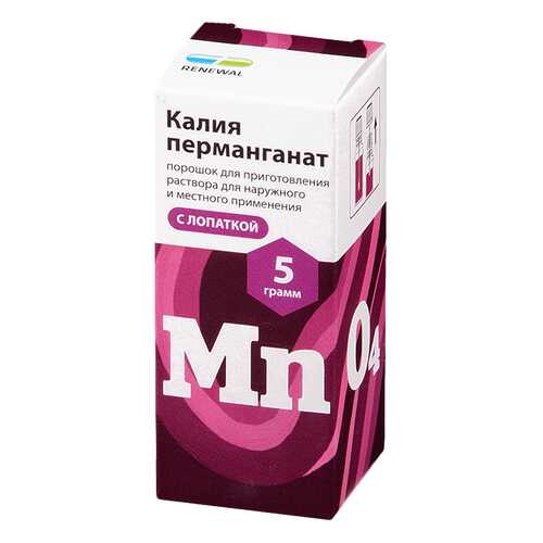 Калия перманганат пор. для пригот. раствора для местного и наруж.прим.5 г№1 Renewal в Аптека Классика