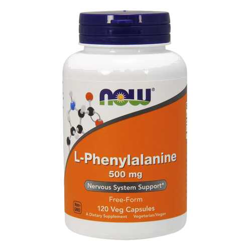 Для нервной системы NOW L-Phenylalanine 500 мг 120 капсул в Аптека Классика