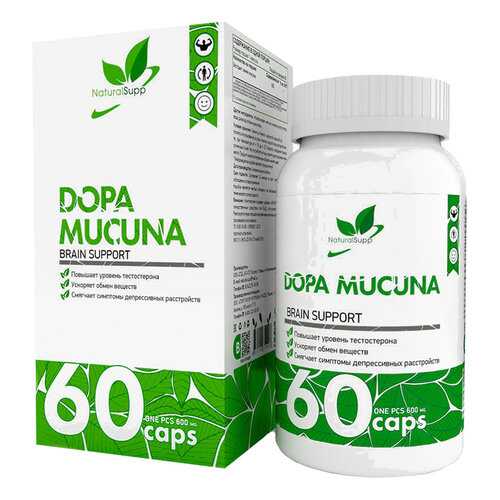 Экстракт семян мукуна NaturalSuppDopa Mucuna 600 мг капсулы 60 шт. в Аптека Классика