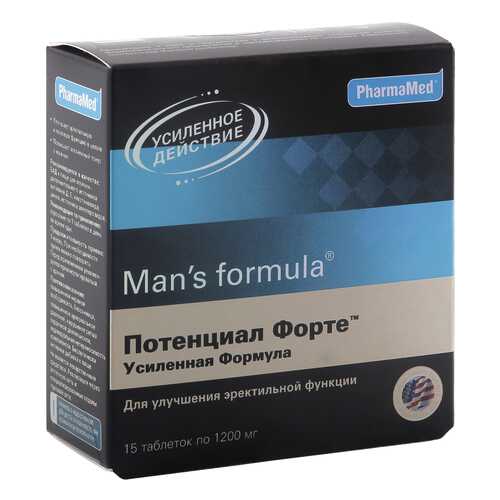 Man's formula PharmaMed потенциал форте усиленная формула таблетки 15 шт. в Аптека Классика