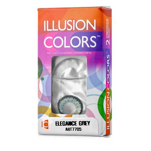 Контактные линзы ILLUSION colors Elegance 2 линзы -2.0D grey серый в Аптека Классика