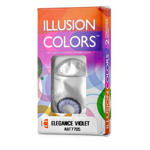 Контактные линзы ILLUSION colors Elegance 2 линзы -2.5D violet фиолетовый в Аптека Классика