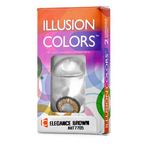 Контактные линзы ILLUSION colors Elegance 2 линзы -3.0D brown карий в Аптека Классика