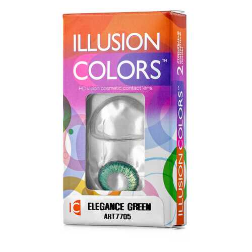 Контактные линзы ILLUSION colors Elegance 2 линзы -3.0D green зеленый в Аптека Классика