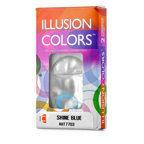 Контактные линзы ILLUSION colors Shine 2 линзы -2.0D blue голубой в Аптека Классика