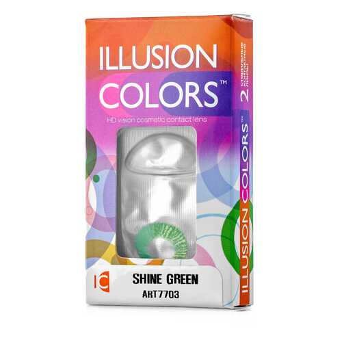 Контактные линзы ILLUSION colors Shine 2 линзы -3.5D green зеленый в Аптека Классика