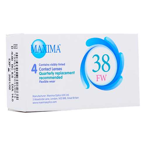 Контактные линзы Maxima 38 FW 4 линзы R 8,6 -1,50 в Аптека Классика