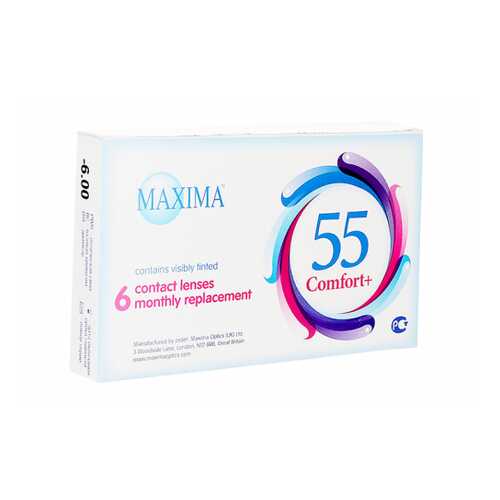Контактные линзы Maxima 55 Comfort Plus 6 линз R 8,6 -1,50 в Аптека Классика