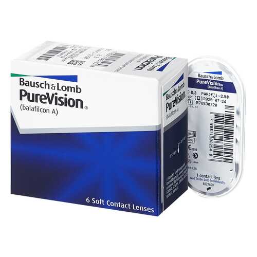 Контактные линзы PureVision 6 линз R 8,6 -2,25 в Аптека Классика