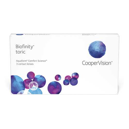 Линзы контактные CooperVision Biofinity Toric 3 шт. -4,25/1,25/90 в Аптека Классика
