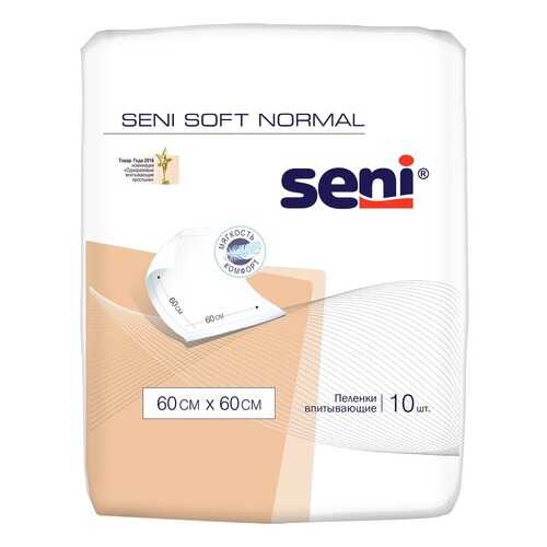Одноразовые впитывающие пеленки, 60x60 см, 10 шт. Seni Soft Normal в Аптека Классика