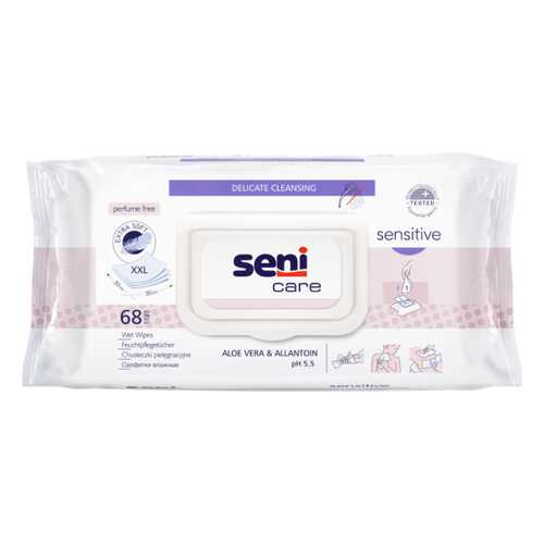 Салфетки влажные SENI CARE Sensitive для чувствительной кожи 68 шт. в Аптека Классика