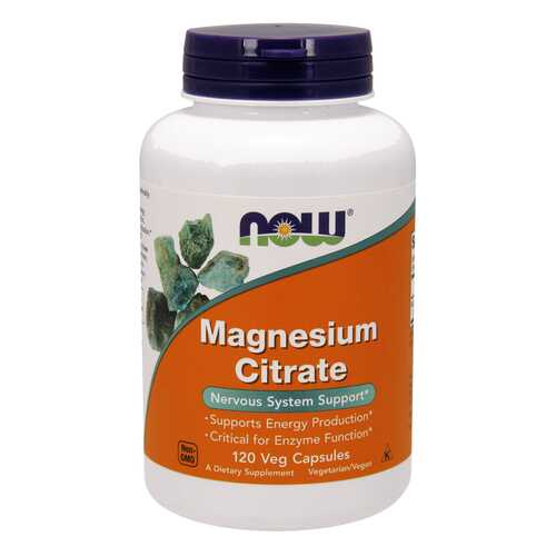 Магний NOW Magnesium Citrate Caps 120 капс. без вкуса в Аптека Классика