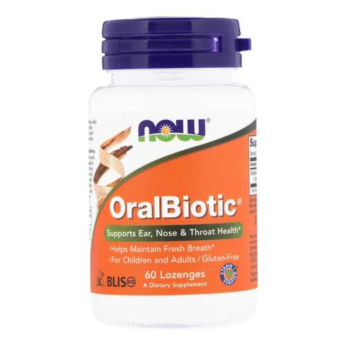 Добавка для иммунитета NOW OralBiotic 60 пастилок в Аптека Классика