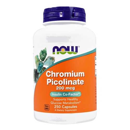 Хром NOW Chromium Picolinate 250 капс. без вкуса в Аптека Классика