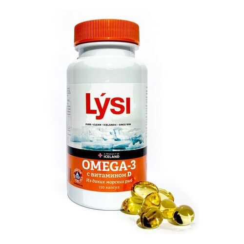 Рыбий жир Lysi Омега-3 капсулы с витамином Д 120 шт. в Аптека Классика
