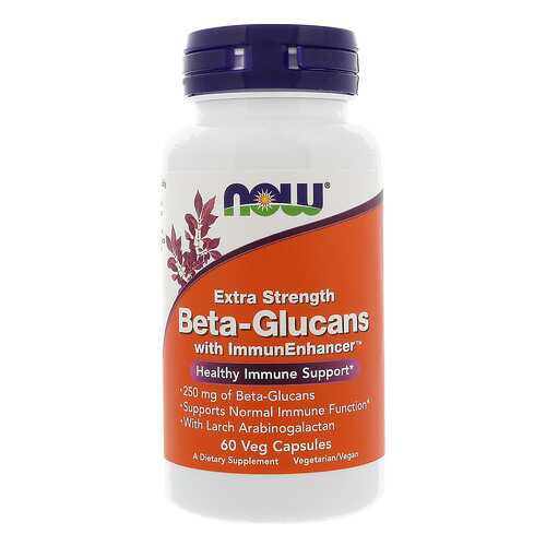 Добавка для иммунитета NOW Beta-Glucans Extra Strength 60 капс. в Аптека Классика
