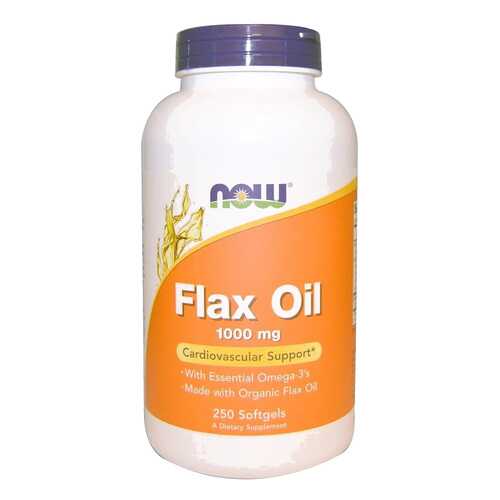Льняное масло NOW Flax Oil 250 капс. в Аптека Классика